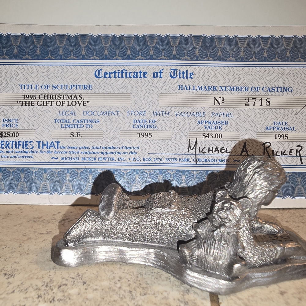 Silver Reclining Figure Sculpture Other